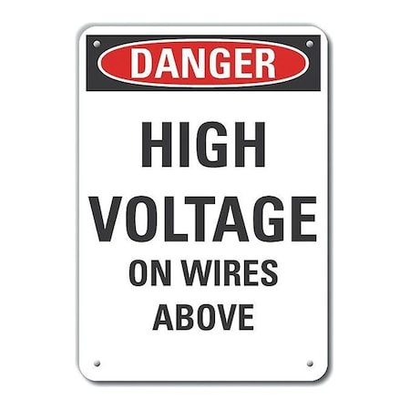 Refl Alum Danger High Voltage, 14x10, Printed Language: English