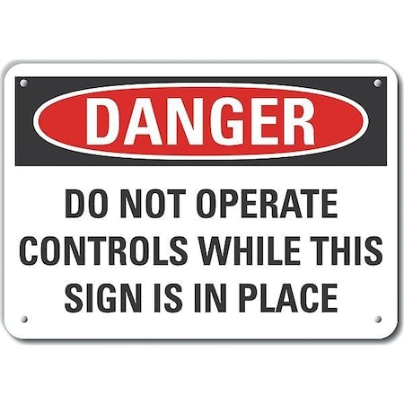 Aluminum Machine & Operation Danger Sign, 10 In Height, 14 In Width, Aluminum, Horizontal Rectangle