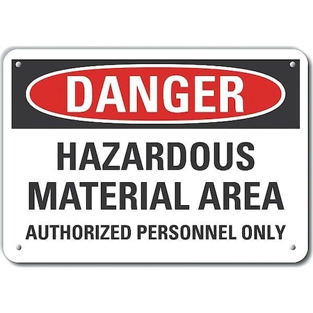 Danger Sign, 7 In H, 10 In W, Plastic, Vertical Rectangle, English, LCU4-0643-NP_10X7