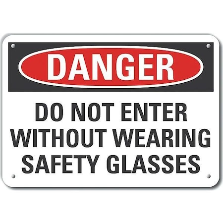 Decal, Danger Do Not Enter, 14x10, Header Legend Color: White