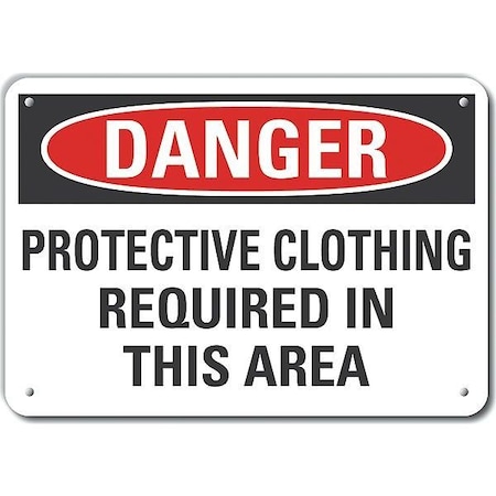 Decal, Danger Protective, 10 X 7, Sign Mounting Style: With Mounting Holes