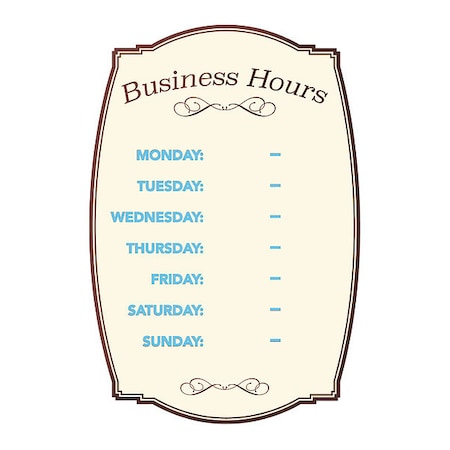 Sign,Boutique,Business Hours,8x12, 98392