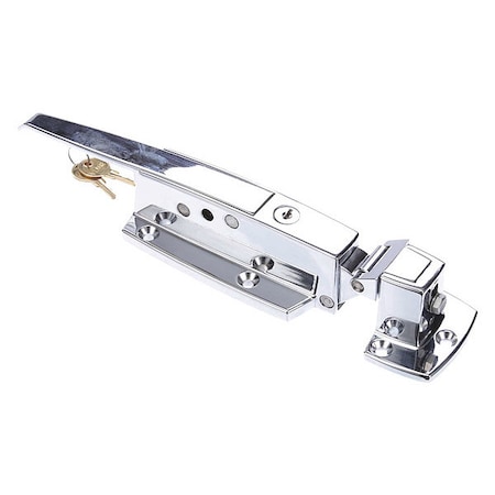 Polished CP Walk-In Door Latch With Lock