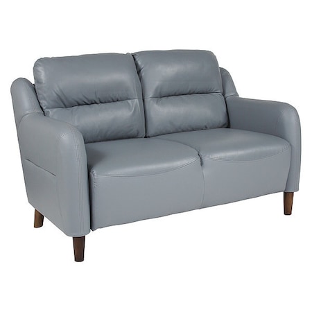 Loveseat,31-1/2L35H,Curved Edged,LeatherSeat,ContemporarySeries