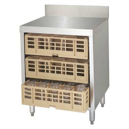 Glass Rack Storage Unit,3 Tier,Flat Top