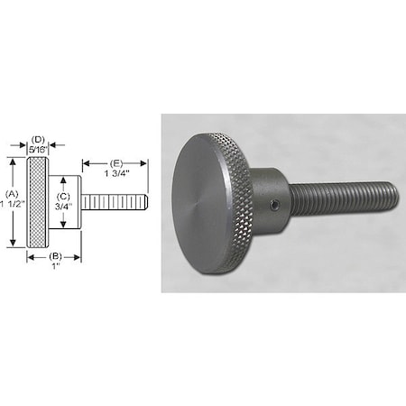 Knrl Knob Std,5/16-24,1.5dia.,1.75Std