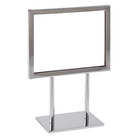 Sign Holder,5 X 7,Chrome,w/Base,PK24