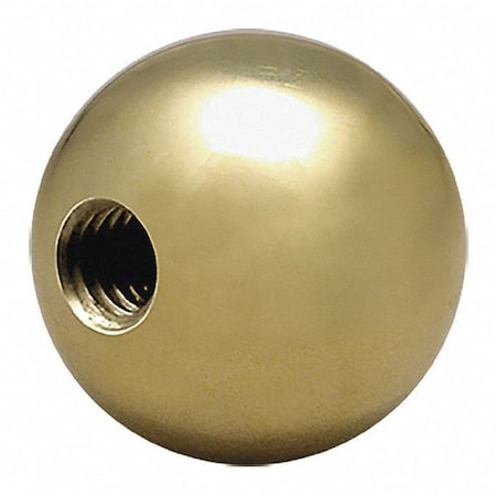 Brass Ball Knob,10-32,3/4 Dia.