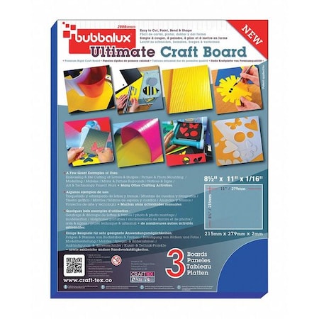 Bubbalux Craft Board Letter S,Blue,PK6