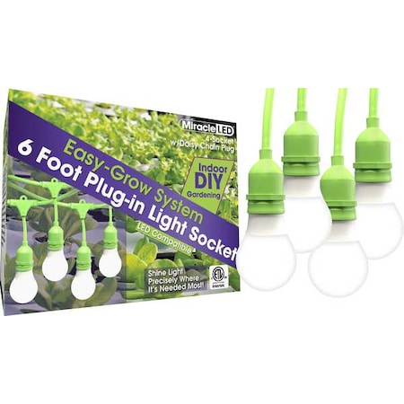 Four Socket LED Ready Corded Lighting System For Grow Lights
