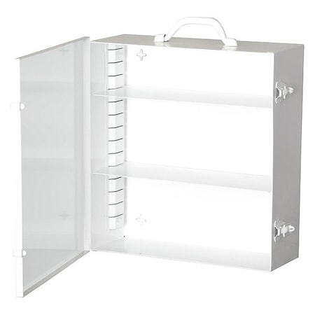 Industrial First Aid Cabinet, 3 Shelves, Pull Down Catch, 9FX