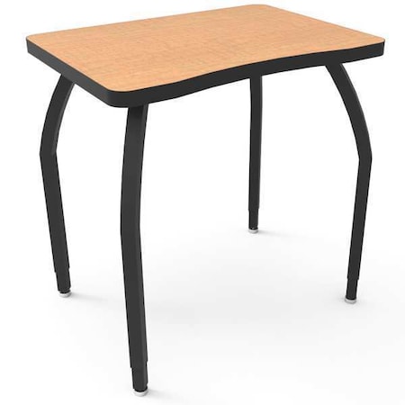 Classroom Desk, 20 D, 27-1/2 W, 26 To 31 H, Fusion Maple, Laminate