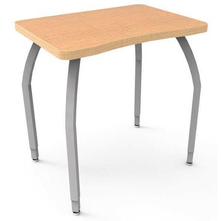 Classroom Desk, 24 D, 36 W, 26 To 31 H, Fusion Maple, Laminate