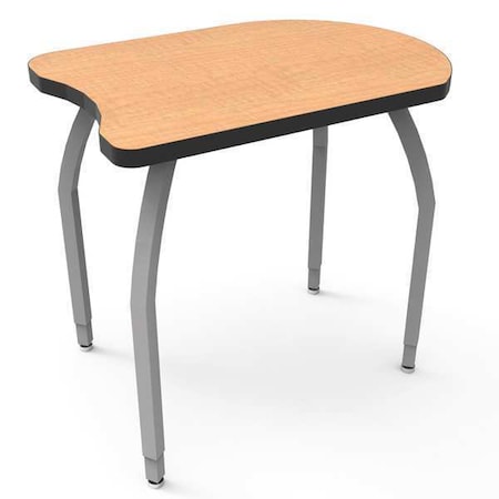 Classroom Desk, 21-1/2 D, 31 W, 26 To 31 H, Fusion Maple, Laminate