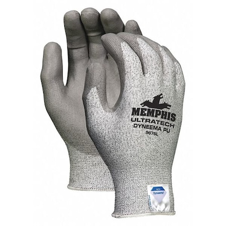 Cut Resistant Coated Gloves, A3 Cut Level, Polyurethane, L, 1 PR