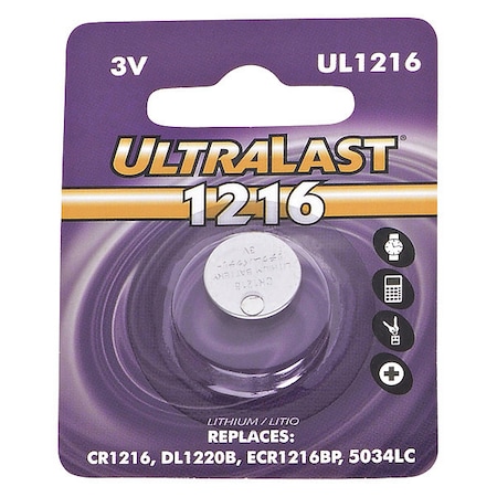 Battery 3 Volt Lithium (CR) Ultralast Lithium Battery