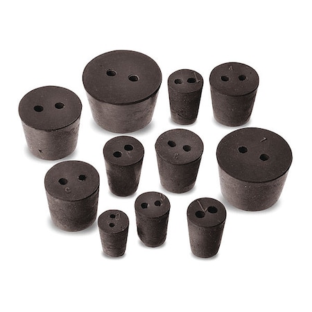 Rubber Stoppers,2-Hole,No. 10-1/2