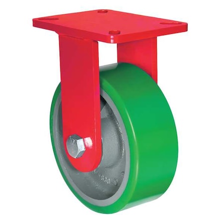 Plte Caster,Rgd,Poly,6 In.,1200 Lb.