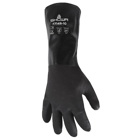 14 Chemical Resistant Gloves, PVC, L, 1 PR