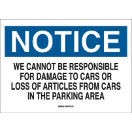 Parking Sign,10H,14W,Fiberglass, 75234