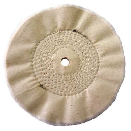 Buffing Wheel,Center Sewn,6 In Dia.
