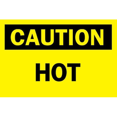 Caution Sign, 7 In H, 10 In W, Plastic, Rectangle, English, 122539