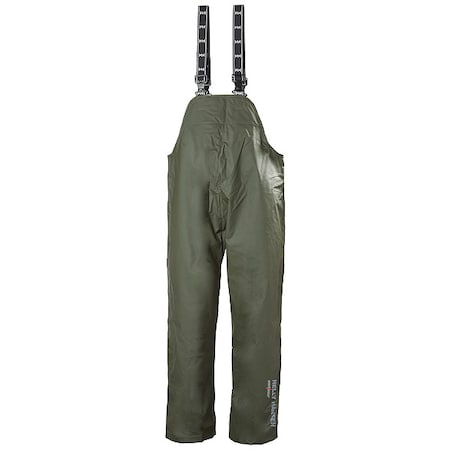 Rain Bibs,PVC/Polyester,Army Green,XS