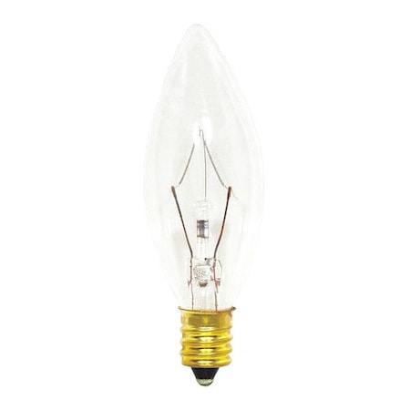 15 W B8 Incandescent - Clear - 1500 Hours - 114L - Candelabra Base - 130V