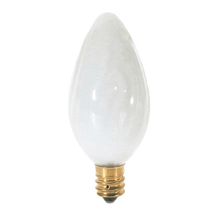 25 W F10 Incandescent - White - 1500 Hours - 185L - Candelabra Base - 120V