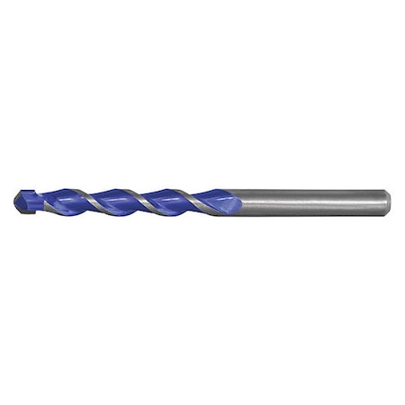 118° Multi-Purpose Carbide-Tipped Masonry Drill Cle-Line 1838 Bright HSS RHS/RHC 1/4