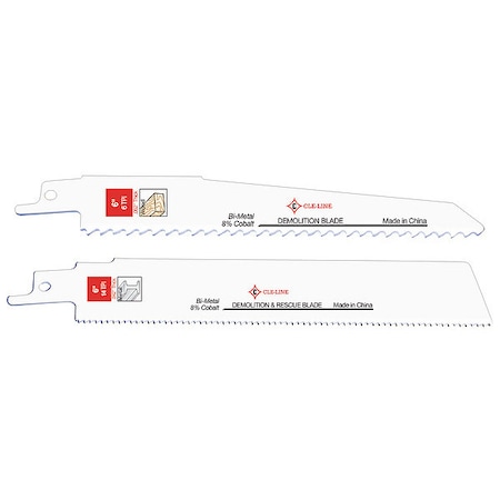 Demolition Metal Cutting Bi-Metal Reciprocating Blade RSB-D Cle-Line 12X1X0.042 14T (5/Card)