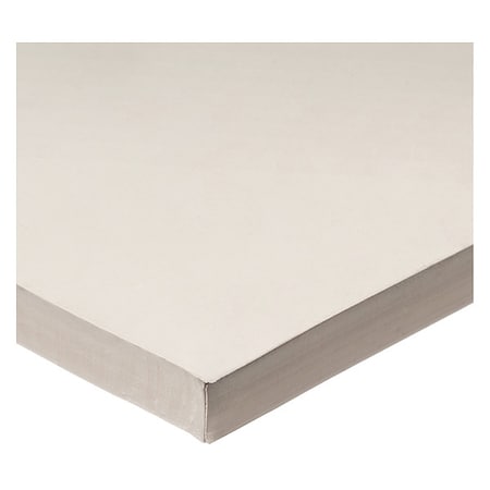1/8 FDA Grade Buna-N Rubber Strip, 2x36, White, 60A