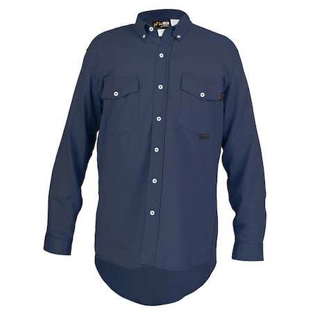 FR L Sleeve Shirt,Nav Blue,3XL,Tall