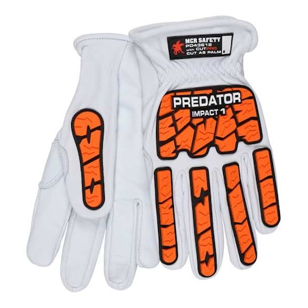 Cut/Impact Resistant Glove,A9,L,White,PR