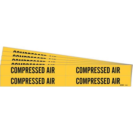 Pipe Marker,Black,Compressed Air,PK5, 7058-4-PK