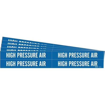 Pipe Marker,White,High Pressure Air,PK5, 7367-4-PK