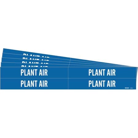 Pipe Marker,Adhesive,White,Plant Air,PK5, 7399-4-PK