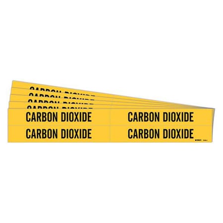 Pipe Marker,Black,Carbon Dioxide,PK5, 7038-4-PK