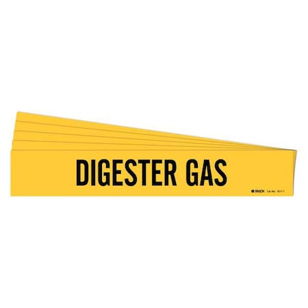 Pipe Marker,Black,Digester Gas,PK5, 7077-1-PK