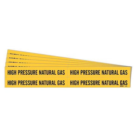 Pipe Marker,Hi-Pressure Natural Gas,PK5, 7139-4-PK