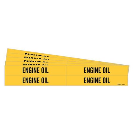 Pipe Marker,Black,Engine Oil,PK5, 8786-4-PK