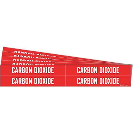 Pipe Marker,White,Carbon Dioxide,PK5, 7039-4-PK