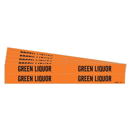 Pipe Marker,Black,Green Liquor,PK5, 7360-4-PK