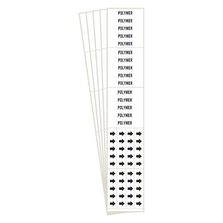 Pipe Marker,Adhesive,Black,Polymer,PK5, 7216-3C-PK