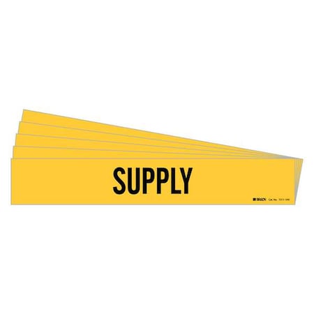 Pipe Marker,Adhesive,Black,Supply,PK5, 7311-1HV-PK