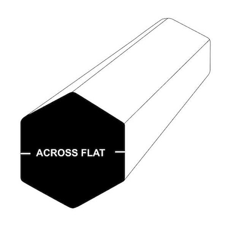 Hex Bar Stock,0.5 Thick,1/2 Lx24 W