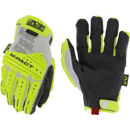 Gloves,High-Visibility Yellow,M,PR