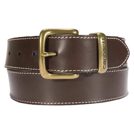 Metal Keeper Belt,Brown,46 L,1-1/2 W