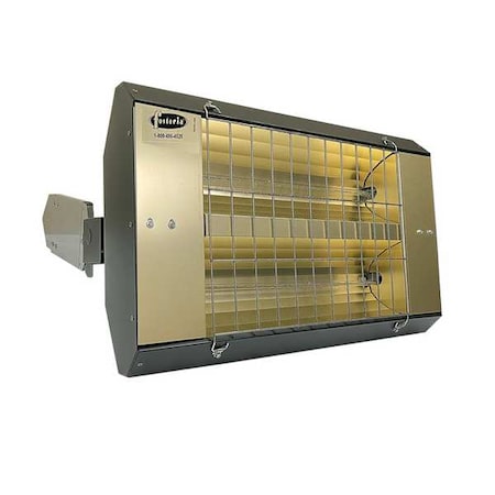 Infrared Quartz Electric Heater, Galvanized Steel, 208 V