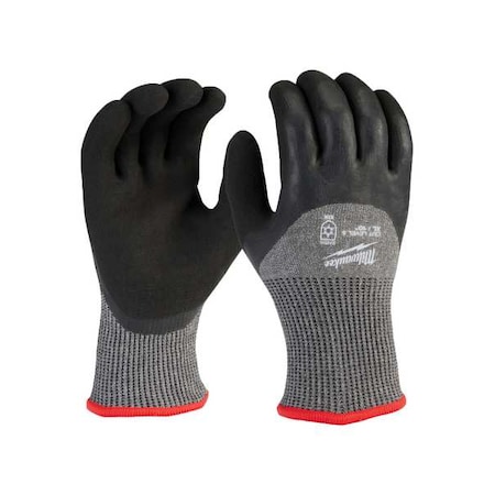 Level 5 Cut Resistant Latex Dipped Winter Insulated Gloves - X-Large